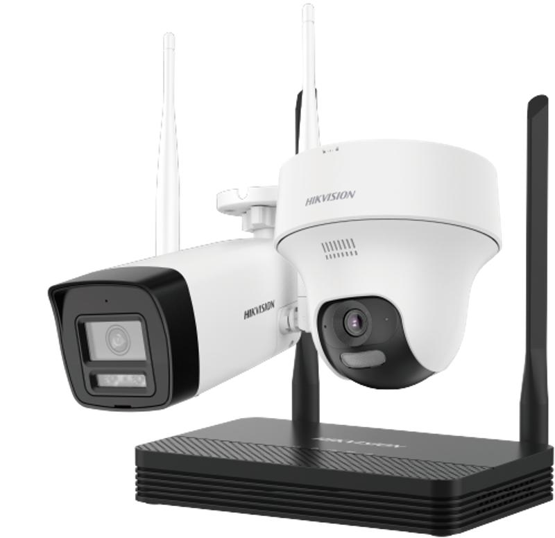 4MP H.265 One bullet + One turret WiFi NVS Kit - NKS424W02H
